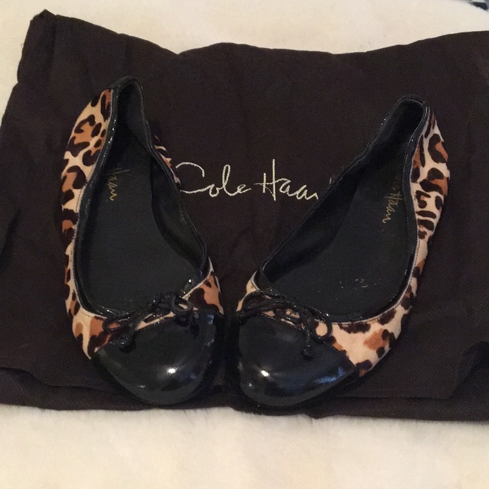 COLE HAAN leopard print flats